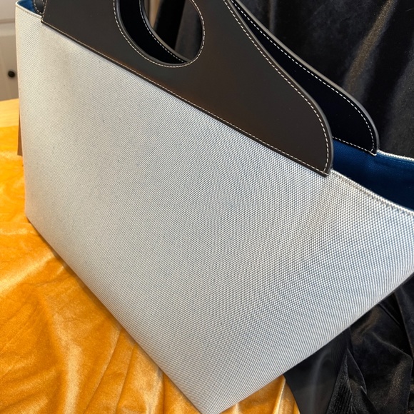 Burberry Leather and Canvas Tote Bag with Leather Strap - Picture 11 of 13